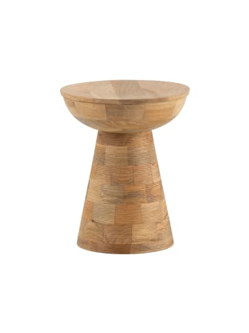 FineBuy Beistelltisch in Braun / Mango / 37x37x45