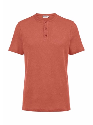 Hessnatur Henley Shirt Regular in terrakotta