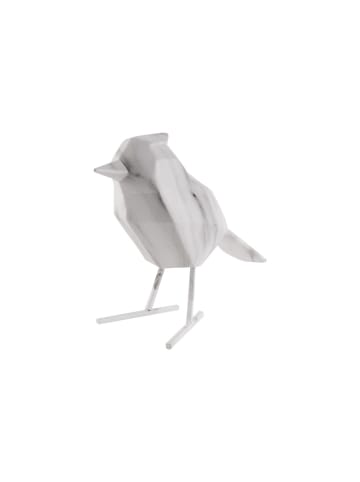 Present Time Ornament Bird - Weißer Marmordruck - 9x24x18,5cm