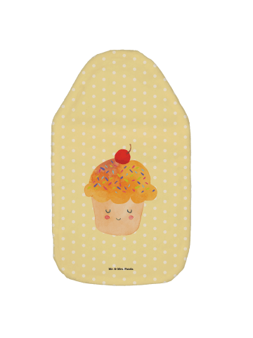 Mr. & Mrs. Panda Wärmflasche Cupcake ohne Spruch in Gelb Pastell
