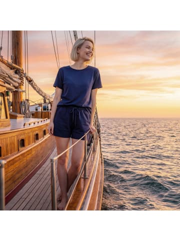 Erwin Müller Sweat Freizeithose, kurz in marine