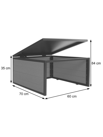 MCW Mähroboter-Garage mit Deckel L45, Eiche-Optik