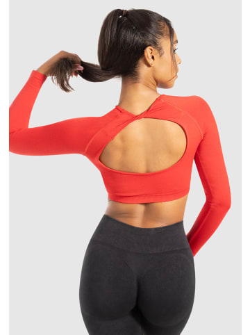 SMILODOX Crop Longsleeve Bethy Seamless in Rot