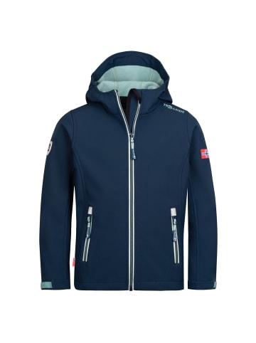 Trollkids Softshelljacke Trollfjord in navy/aqua