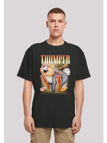 F4NT4STIC Heavy Oversize T-Shirt Disney Bambi Thumper Klopfer Montage in schwarz
