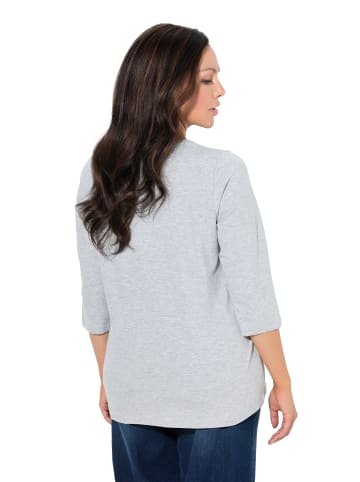 Ulla Popken Shirt in hellgrau mélange