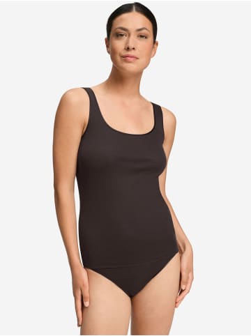 Hanro Tanktop Cotton Seamless in dark mocha