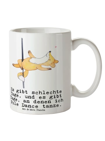 Mr. & Mrs. Panda Keramiktasse Fuchs PoledanZeichen mit Spruch in Weiß