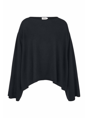 Hessnatur Hessnatur Strick Pullover Oversize aus Bio-Merinowolle mit Cashmere in schwarz
