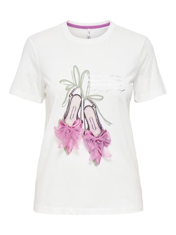 ONLY T-Shirt 'NIKITA LIFE' Weiß