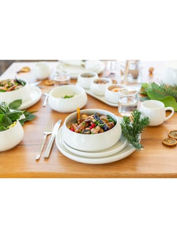 Mäser Tellerset, Porzellan Taya in Weiß