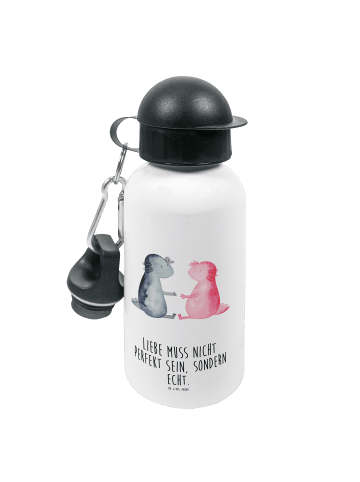 Mr. & Mrs. Panda Kindertrinkflasche Axolotl Liebe mit Spruch in Weiß