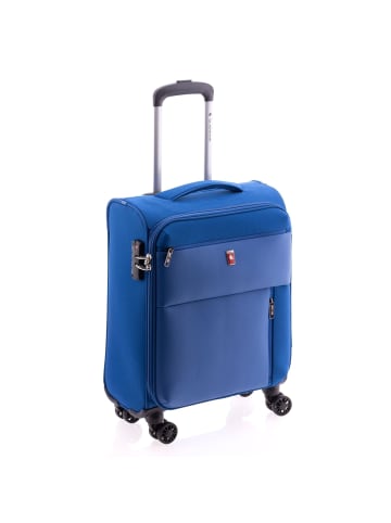 Gladiator 3700 4 Rollen Kabinentrolley 55 cm mit Dehnfalte blue