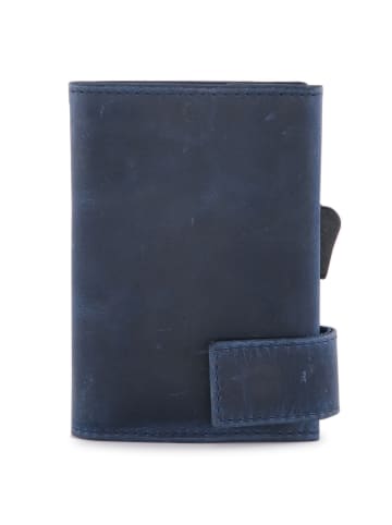 SecWal Kreditkartenetui Geldbörse RFID Leder 9 cm in blau