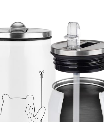 Mr. & Mrs. Panda Trinkflasche Bär Schaukel mit Spruch in Weiß