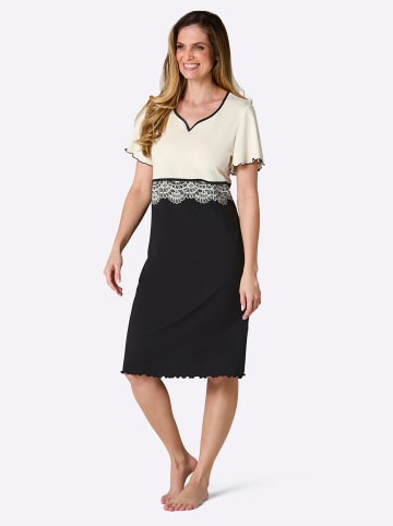 WITT WEIDEN Nachthemd in champagner-schwarz-bedruckt