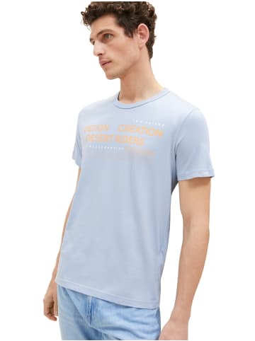 Tom Tailor T-Shirt WORDING LOGO in Blau