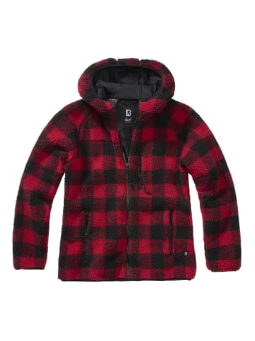 Brandit Fleece Jacket in red/black