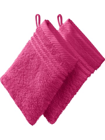 REDBEST Frottier Waschhandschuh 2er-Pack New York in pink