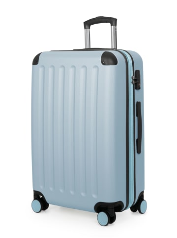 Hauptstadtkoffer Spree - Mittelgroßer Hartschalenkoffer Trolley TSA, 65cm, 4 Rollen, 74 L in Pool blau