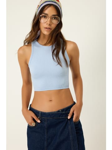 NO MATTER WHAT Crop Top in Blau