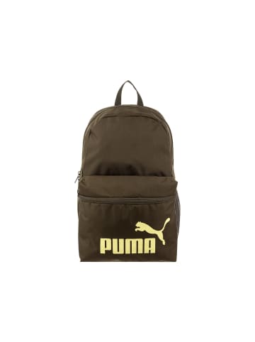 Puma Phase Backpack 22 Liter Rucksack in dark olive gold moon