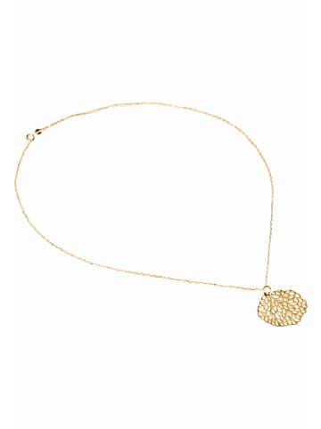 Gemshine Halskette mit Anhänger Maritim Nautics Anemone Alge in gold coloured
