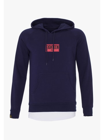 PLUS EIGHTEEN Herren Kapuzenpullover in Marine