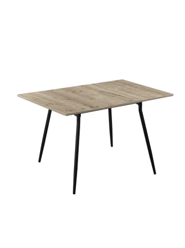 B&D Home Ausziehtisch JONTE in Sandeiche - (B)80-120 x (H)76 x (T)80 cm