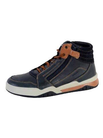 Geox Sneaker Uptown Kinder J Perth B.D - SYNT+WAX.LEA Blau