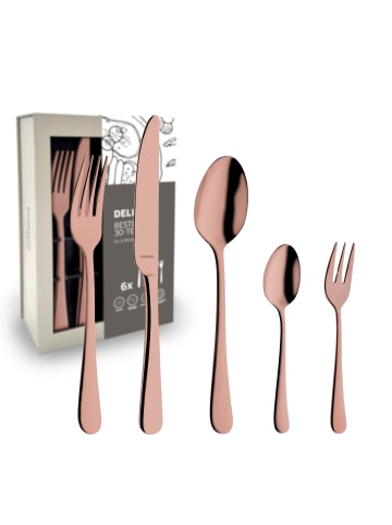 Kuppels 30-tlg. Besteckset DELIA in rosé hochglanzpoliert