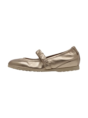 Tamaris Flache Ballerina aus Leder Braun
