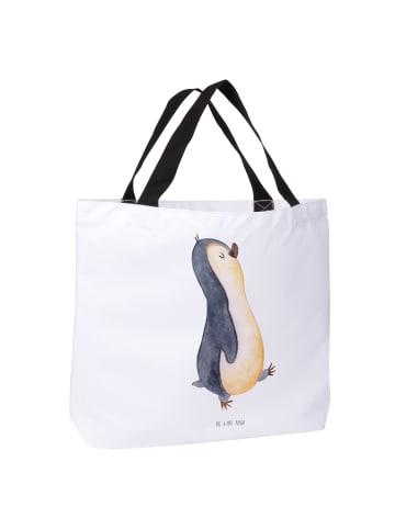 Mr. & Mrs. Panda Shopper Pinguin mHerzieren ohne Spruch in Weiß