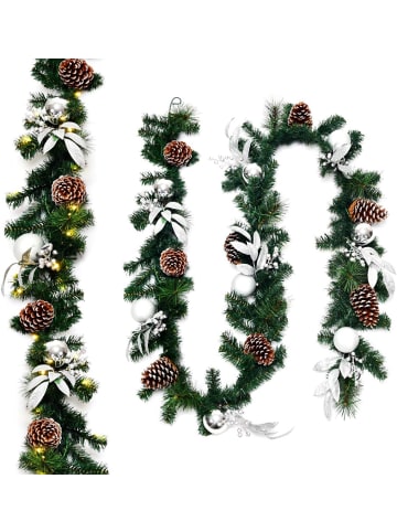 COSTWAY Weihnachtsgirlande LED in Grün