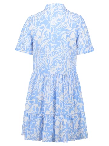 CARTOON Blusenkleid mit Taschen in Weiß/Blau