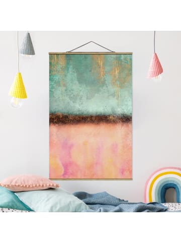 WALLART Stoffbild - Elisabeth Fredriksson - Pastell Sommer mit Gold in Orange