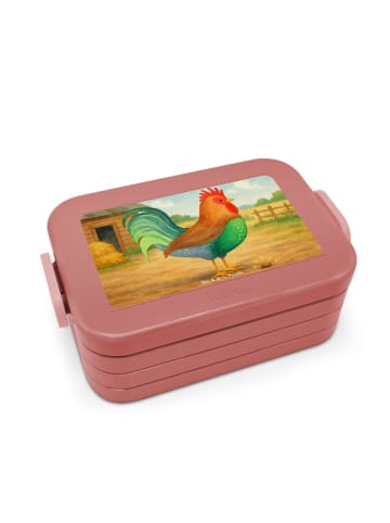 Mr. & Mrs. Panda Bento Box Hahn Korn Design ohne Spruch in Rot Pastell