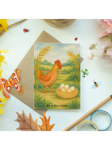 Mr. & Mrs. Panda Beileidskarte Huhn Stolz Design ohne Spruch in Weiß