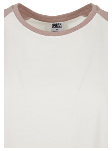 Urban Classics Urban Classics Damen Ladies Contrast Raglan Tee in whitesand/duskrose