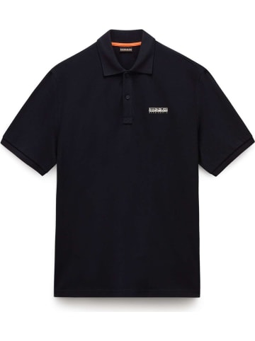 Napapijri Polo "E-Small Box Ss" in Schwarz