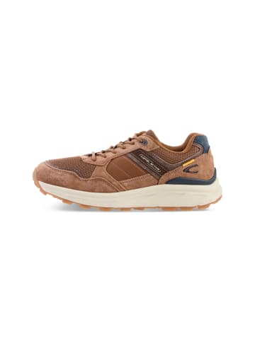 Camel Active Sneaker aus Nubuk Textil Mix mit Komfort Sohle in Cognac