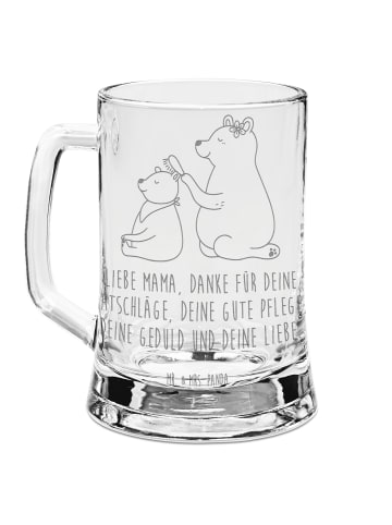 Mr. & Mrs. Panda Glaskrug Bär Kind mit Spruch in Transparent