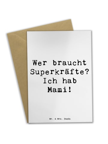 Mr. & Mrs. Panda Grußkarte Mami Magie mit Spruch in Weiß
