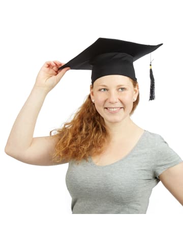 relaxdays 10 x Doktorhut in Schwarz