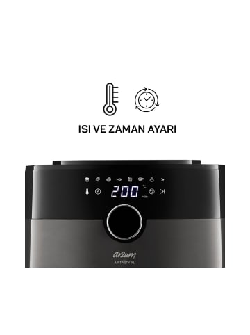 Arzum Heißluftfritteuse Air Fryer Schwarz/Kupfer in Schwarz/Kupfer