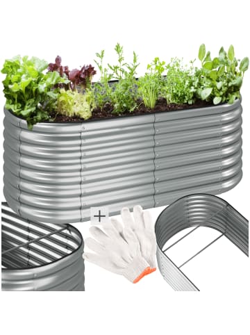 tectake Pflanzenkasten Flormma, 603l, verzinkt, 160x80x60cm