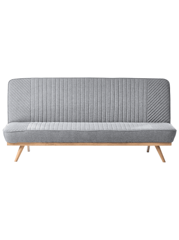 Beliani Schlafsofa KALFAFEL in Grau/Braun - (W) 191 x (H) 84 x (L) 73 cm