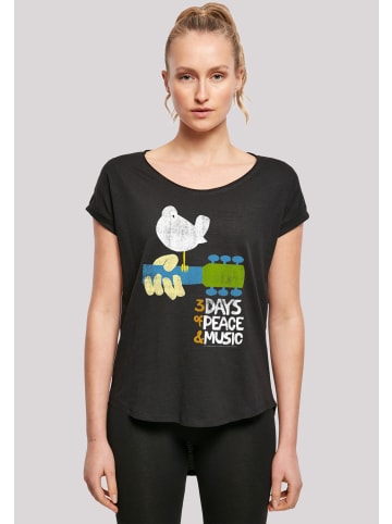 F4NT4STIC Long Cut T-Shirt Woodstock Festival Poster' in schwarz