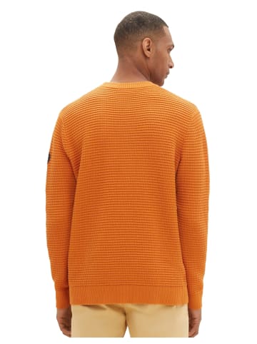 Tom Tailor Pullover in tomato cream orange