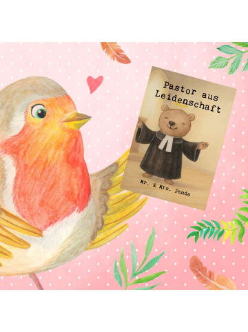 Mr. & Mrs. Panda Grußkarte Pastor Leidenschaft Design mit Spruch in Weiß